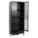 Nore Black 2 Glass Door Display Cabinet
