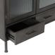Nore Black 2 Glass Door Display Cabinet