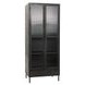 Nore Black 2 Glass Door Display Cabinet