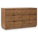 Santa Clara Caramel Brown 6 Drawer Dresser