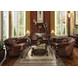 Versailles Brown 109" Sofa with Nailhead Trim