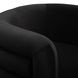 Curves Black Performance Fabric Upholstered Swivel Accent Chair