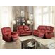 Zuriel Red Synthetic Leather 81" Reclining Sofa