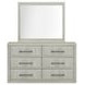 Modern Play Natural White 6 Drawer Dresser with Mirror
