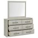 Modern Play Natural White 6 Drawer Dresser with Mirror