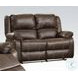 Zuriel Brown Synthetic Leather 60" Reclining Loveseat