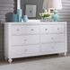 Cottage View White 6 Drawer Dresser with Mirror