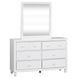 Cottage View White 6 Drawer Dresser with Mirror