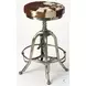 Donovan Hair On Hide Leather Adjustable Bar Stool