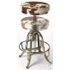 Donovan Hair On Hide Leather Adjustable Bar Stool