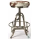 Donovan Hair On Hide Leather Adjustable Bar Stool
