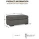 Gardiner Pewter Ottoman