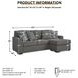 Gardiner Pewter Sofa Chaise