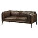Porchester Distress Chocolate Leather 71" Loveseat