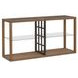 Bayhill Trellis Honey and Black Rectangular Glass Top Sofa Table