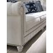 Carmen White Upholstered 102" Sofa with Nailhead Trim