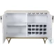 Martina Sandblasted Whitewash And Black Bone Bar Cabinet