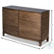Remington Tan Ribbed Accent Cabinet