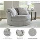 Casselbury Cement Oversized Swivel Accent Chair