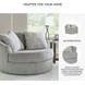 Casselbury Cement Oversized Swivel Accent Chair