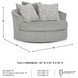 Casselbury Cement Oversized Swivel Accent Chair
