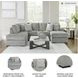 Casselbury Cement 2 Piece LAF Chaise Sectional
