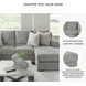 Casselbury Cement 2 Piece LAF Chaise Sectional