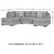 Casselbury Cement 2 Piece LAF Chaise Sectional