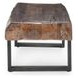 Duarte Rustic Brown and Black 58" Accent Bench