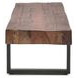 Duarte Rustic Brown and Black 74" Accent Bench