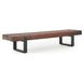 Duarte Rustic Brown and Black 74" Accent Bench