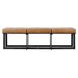 Calvin Sedona Brown Leather Upholstered 62" Accent Bench