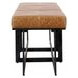 Calvin Sedona Brown Leather Upholstered 62" Accent Bench
