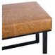 Calvin Sedona Brown Leather Upholstered 62" Accent Bench