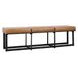 Calvin Sedona Brown Leather Upholstered 62" Accent Bench