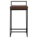 Belfort Cocoa Brown Leather Upholstered Counter Height Stool