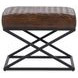 Bruno Rustic Brown Leather Upholstered Stool