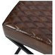 Bruno Rustic Brown Leather Upholstered Stool