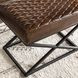 Bruno Rustic Brown Leather Upholstered Stool