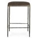Bose Cocoa Brown Leather Upholstered Counter Height Stool