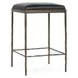 Bose Onyx Black Leather Upholstered Counter Height Stool