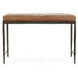 Malo Sedona Brown Leather Upholstered 28" Accent Bench