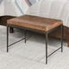 Malo Sedona Brown Leather Upholstered 28" Accent Bench