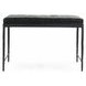 Malo Onyx Black Leather Upholstered 28" Accent Bench