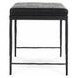 Malo Onyx Black Leather Upholstered 28" Accent Bench