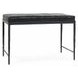 Malo Onyx Black Leather Upholstered 28" Accent Bench