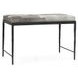 Achen Sparrow Gray Leather Upholstered 28" Accent Bench