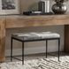 Achen Sparrow Gray Leather Upholstered 28" Accent Bench