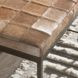 Achen Canyon Sand Leather Upholstered 28" Accent Bench