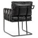 Strapling Rustic Shadow Black Leather Upholstered Dining Chair